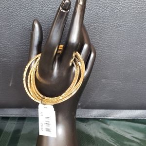 Cookie Lee set of 6 gold bracelets